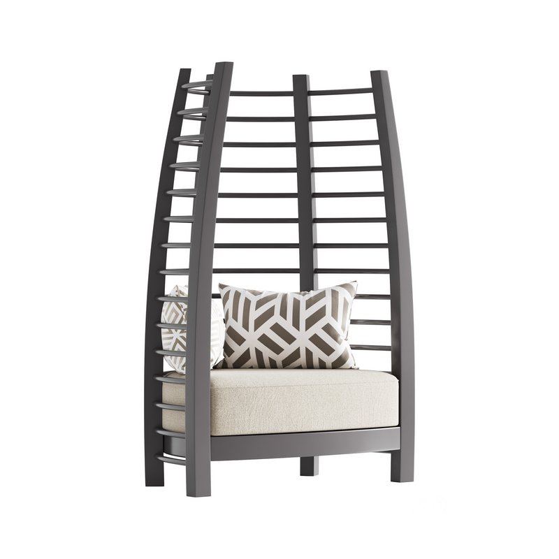 CHOCOLATE ICONIC UPHOLSTERED CHAIR Image 3