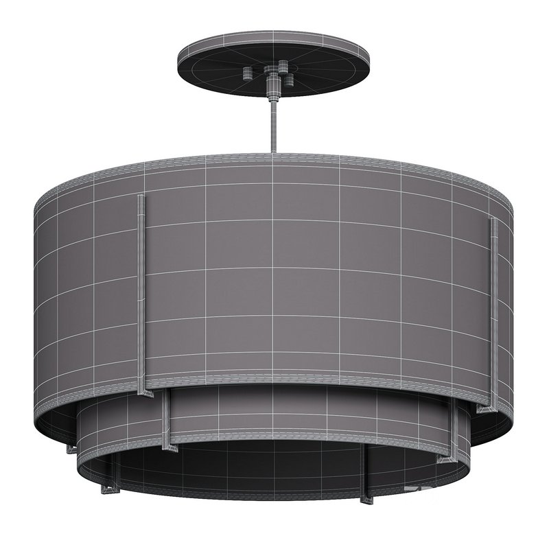 Exos Small Double Shade Semi Flush Image 2