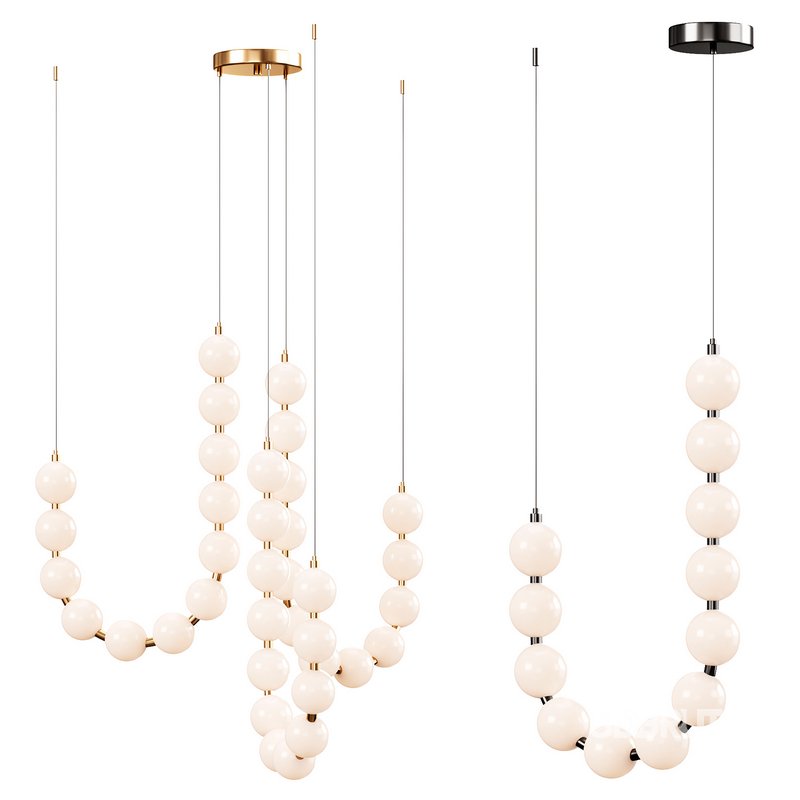 Glass Pearl Necklace Chandelier Image 3