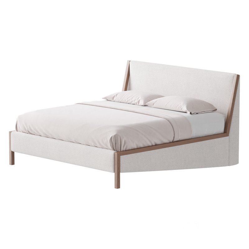 MALENA WHITE BOUCLE KING BED Image 2