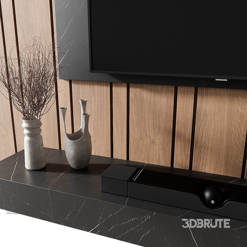 TV wall set 009 Image 3