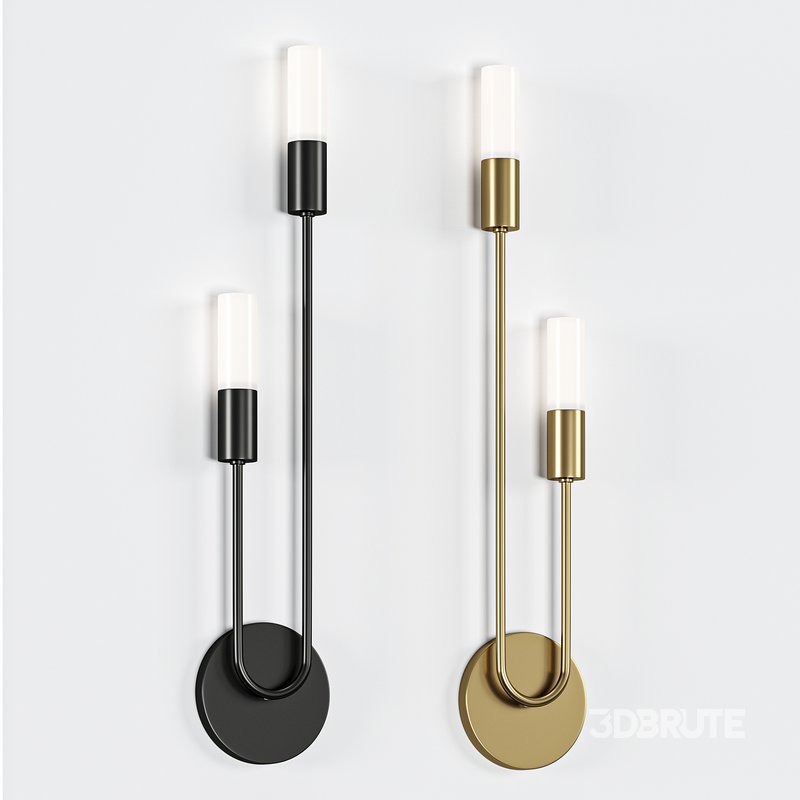 Modern Mid Century Brass Wall Sconces Image 4