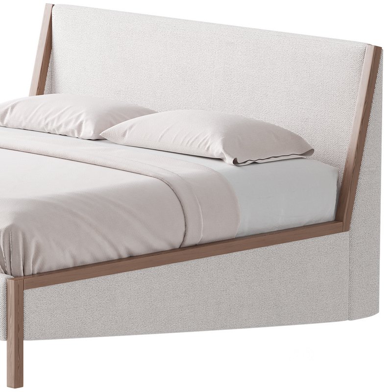 MALENA WHITE BOUCLE KING BED Image 4