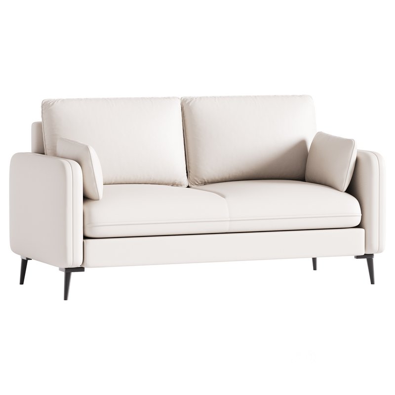 Faux Leather Sofa Image 3