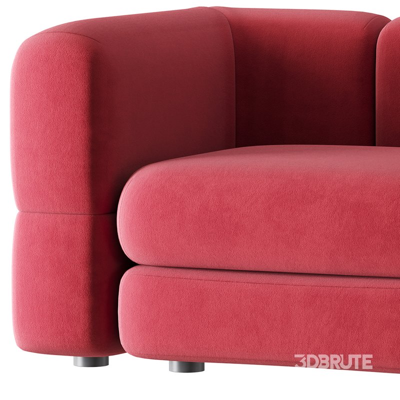 Armchair Brera Velor Cherry Image 4