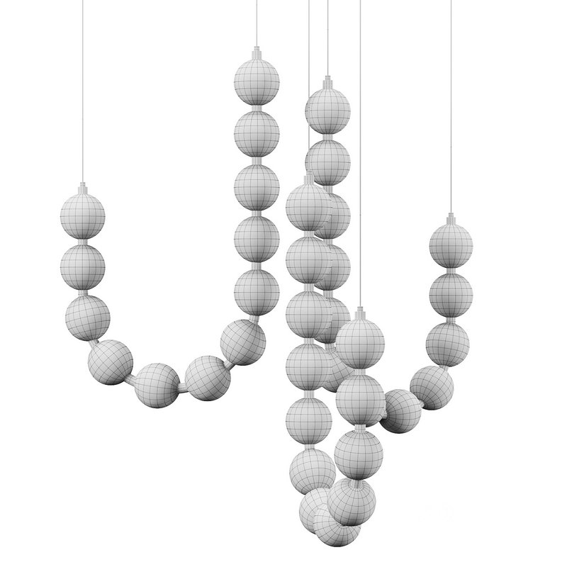 Glass Pearl Necklace Chandelier Image 5
