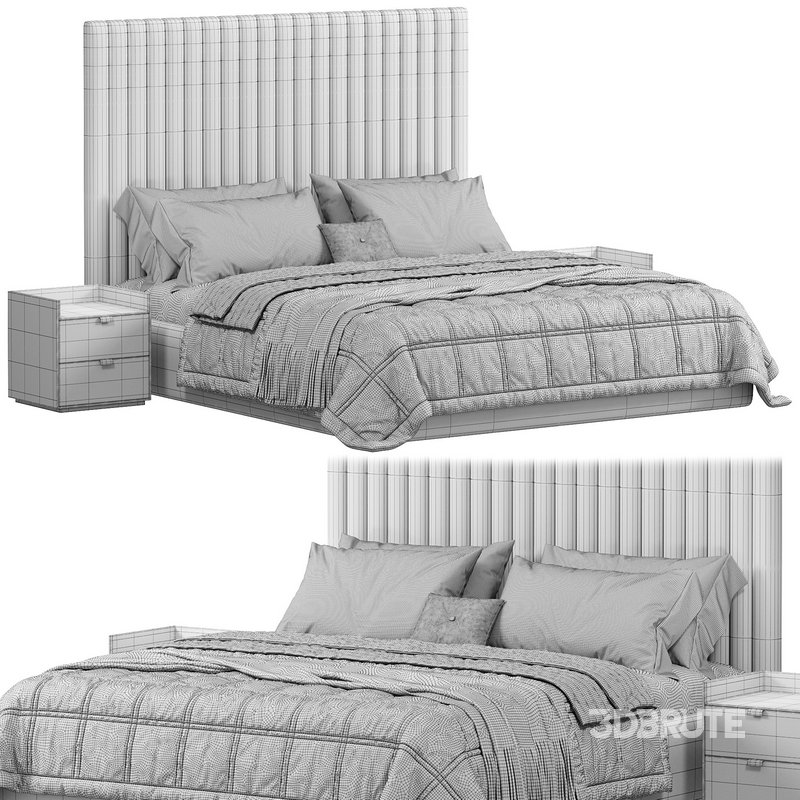 Louvers bed in navy blue by krasdom Image 2