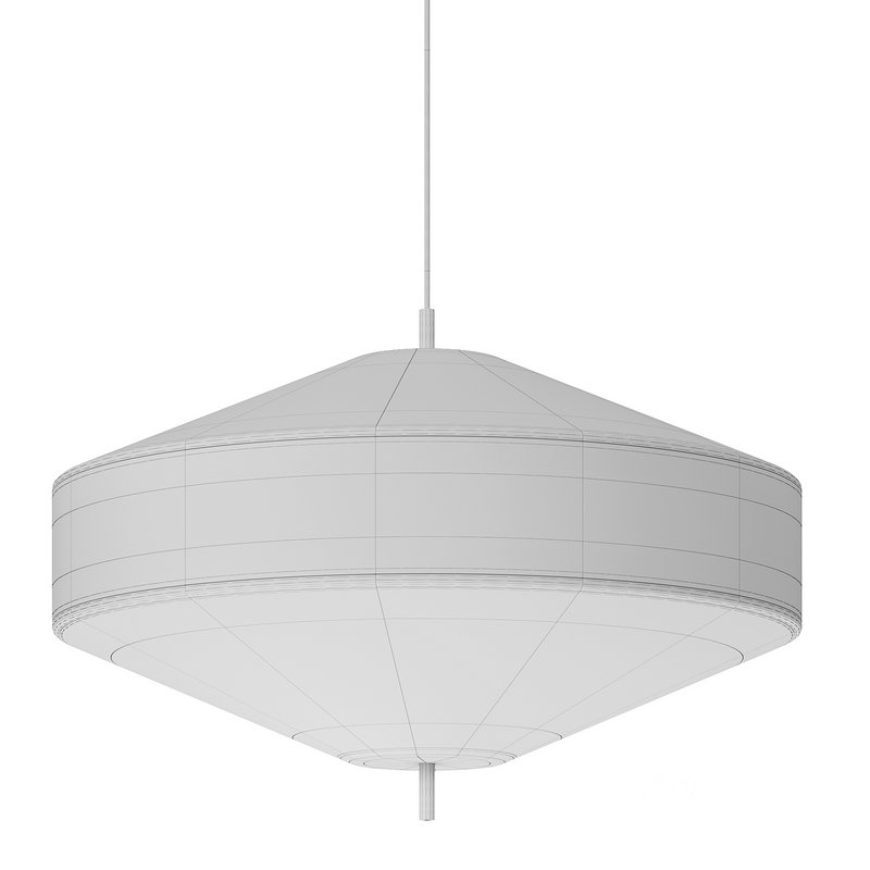 Solara large aged brass and layered natural linen pendant Image 5