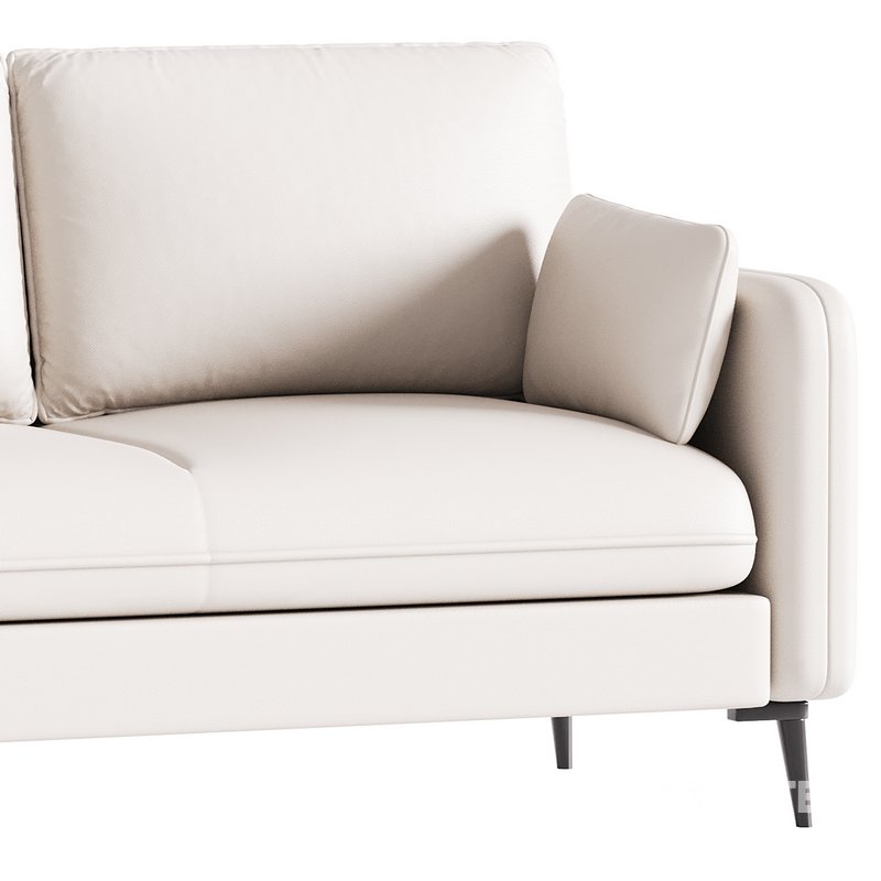 Faux Leather Sofa Image 5