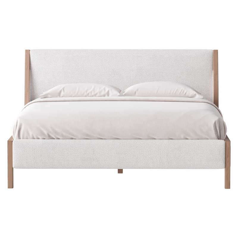 MALENA WHITE BOUCLE KING BED Image 6