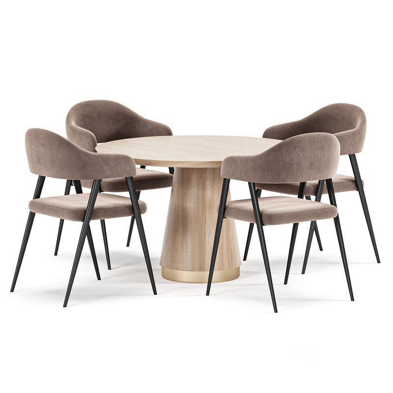 Olga table,Twin chair, Dining set Image 2