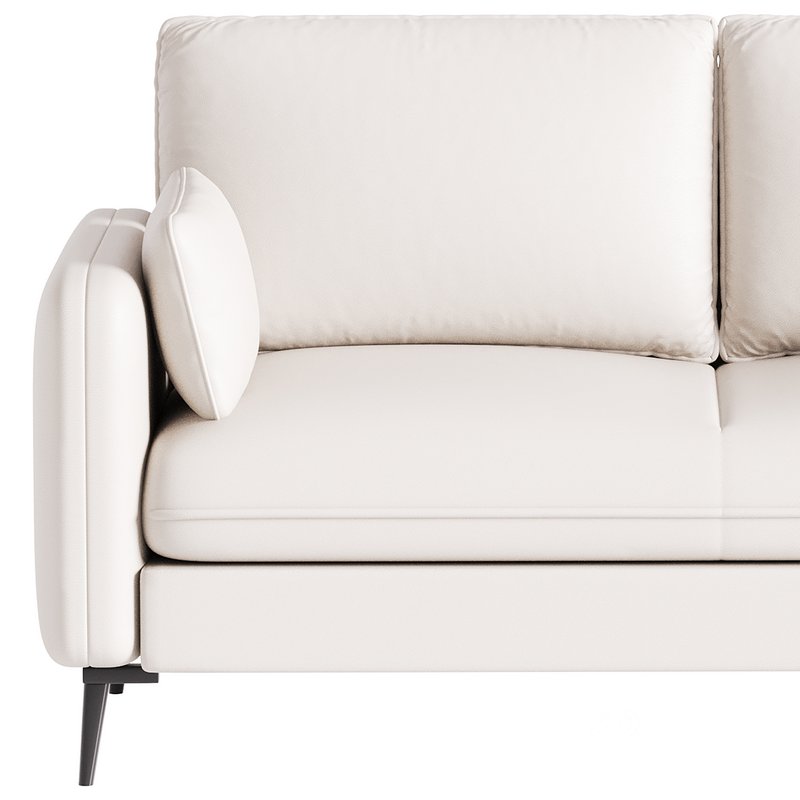 Faux Leather Sofa Image 7