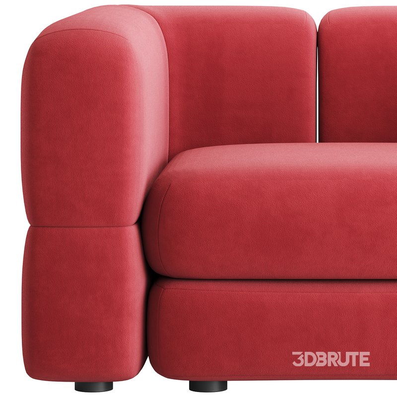 Armchair Brera Velor Cherry Image 9