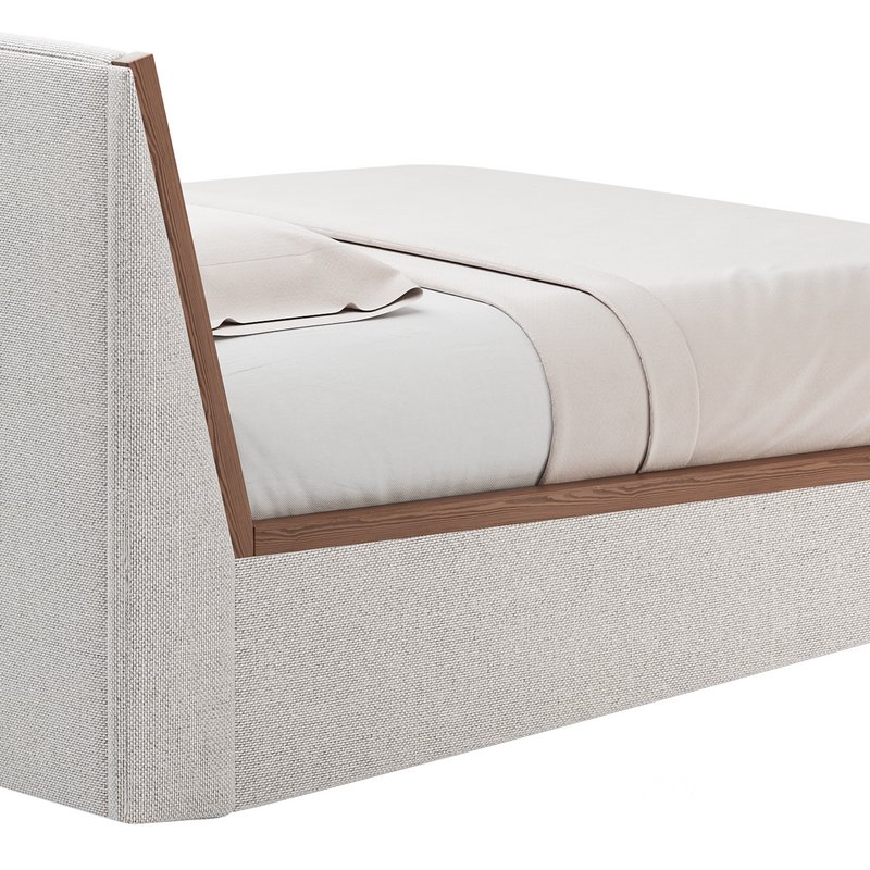 MALENA WHITE BOUCLE KING BED Image 9
