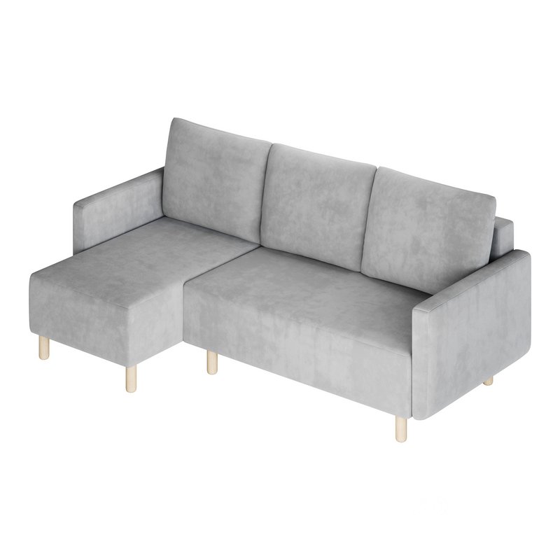 Corner sofa Beller Textile Yellow Image 8