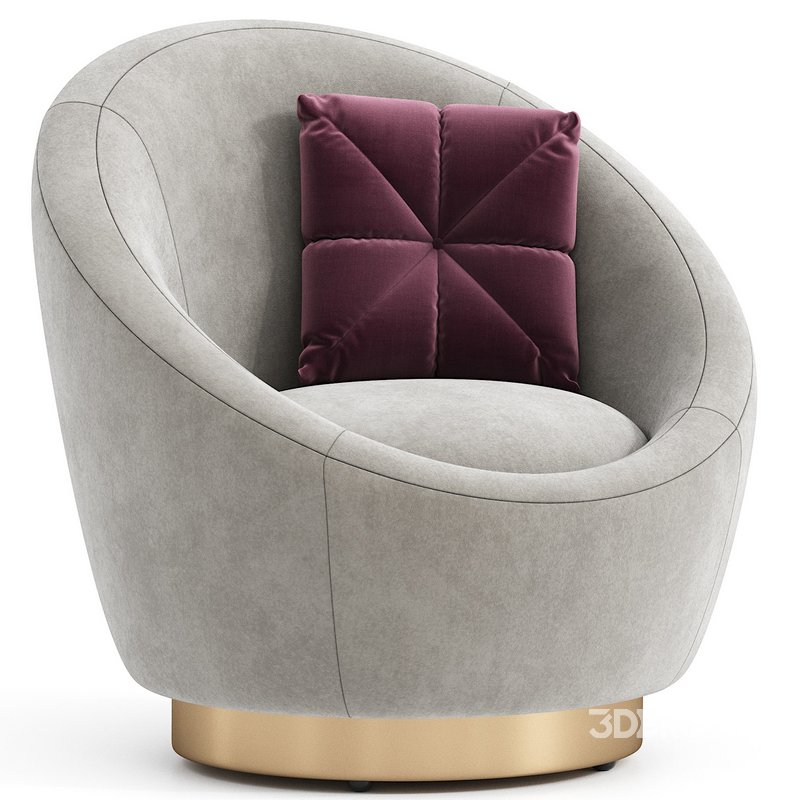 Teston Upholstered Swivel Barrel Chair Image 4