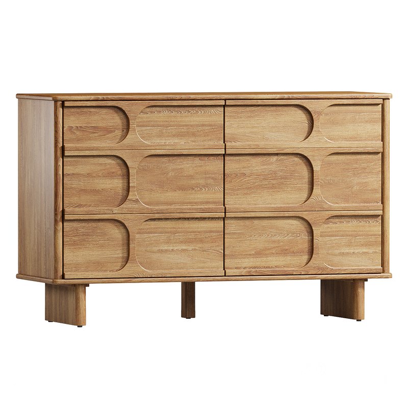 Wes Wood 6-Drawer Kids Dresser Image 1