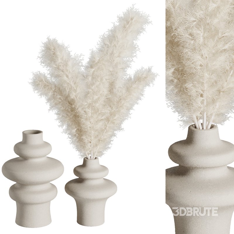 Pampas bouquet vase Set45 Image 1