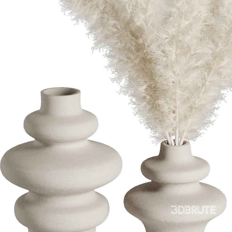 Pampas bouquet vase Set45 Image 4