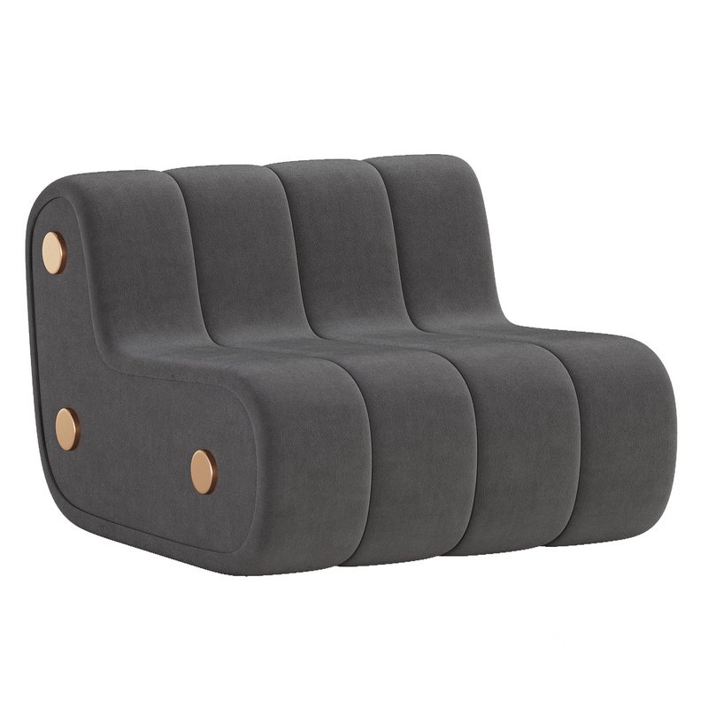 Dakota Armchair Nobuck Brass by Porus Studio Image 2