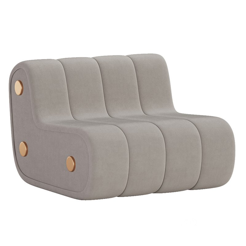 Dakota Armchair Nobuck Brass by Porus Studio Image 3