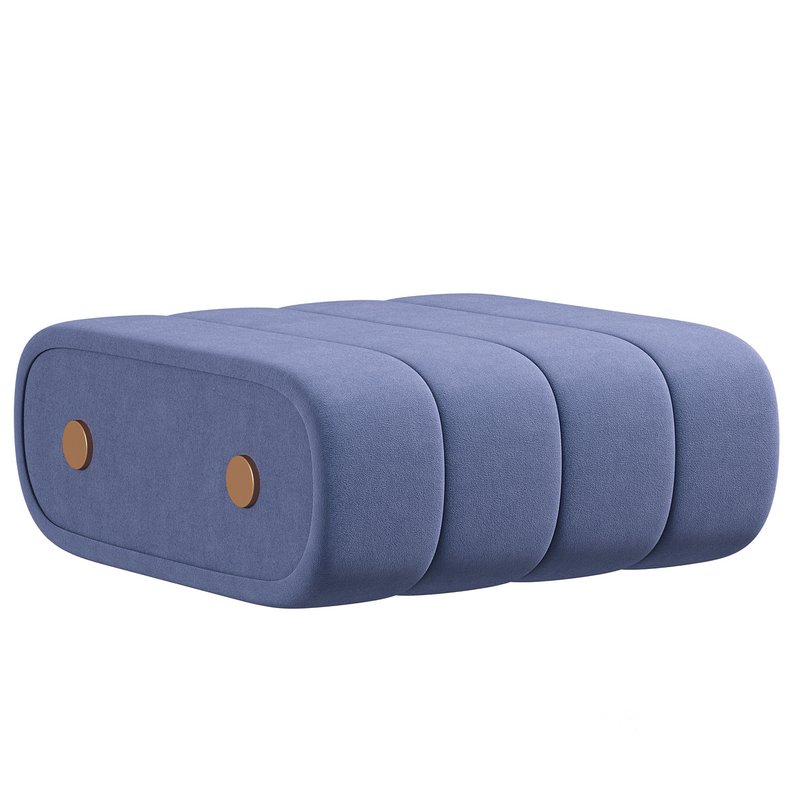 Dakota Ottoman Leather Brass Image 3