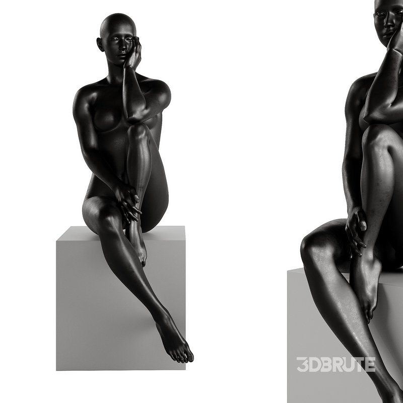 Finesse Decor Antoinette Doll Sculpture With Base Image 1