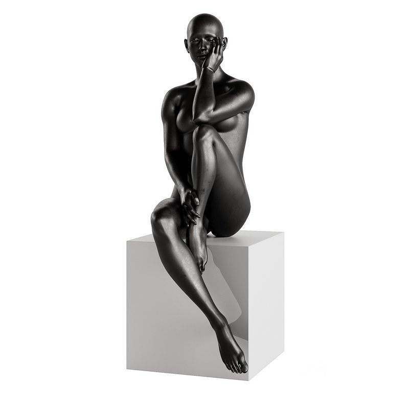 Finesse Decor Antoinette Doll Sculpture With Base Image 2