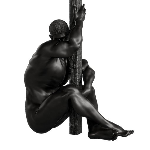 Decoration Statue of naked male body and column