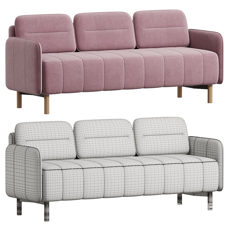 Divan Arket-3 Velvet Grey Image 2