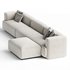 TERRAIN 4-PIECE L-SHAPED IVORY BOUCLE SECTIONAL SOFA - Thumbnail 2