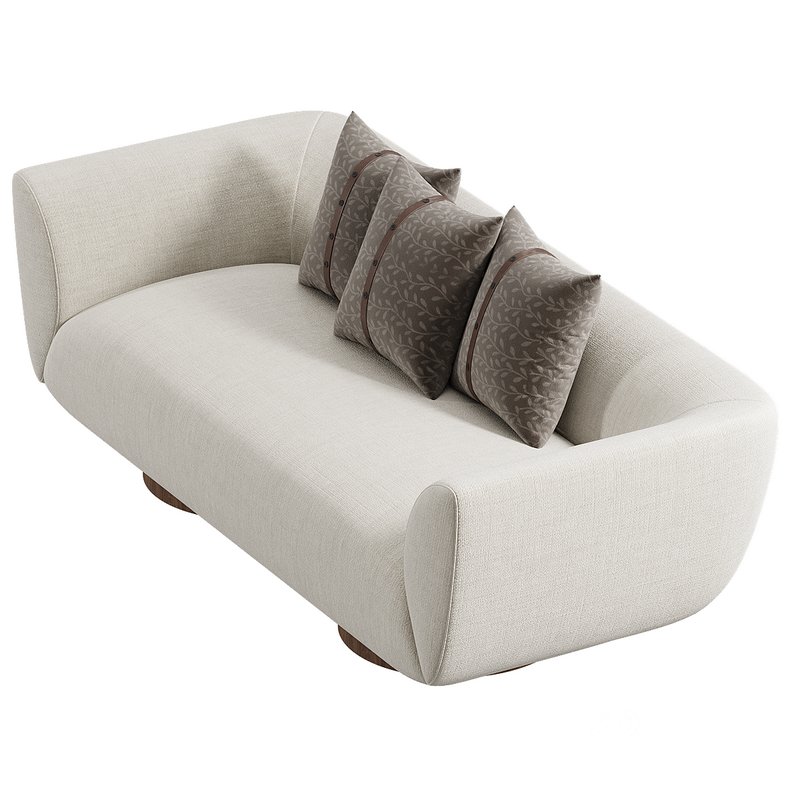 Wooden Pedestal Sofa Image 3