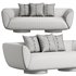 Wooden Pedestal Sofa - Thumbnail 4