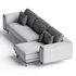 Upholstered sofa with chaise longue - Thumbnail 3