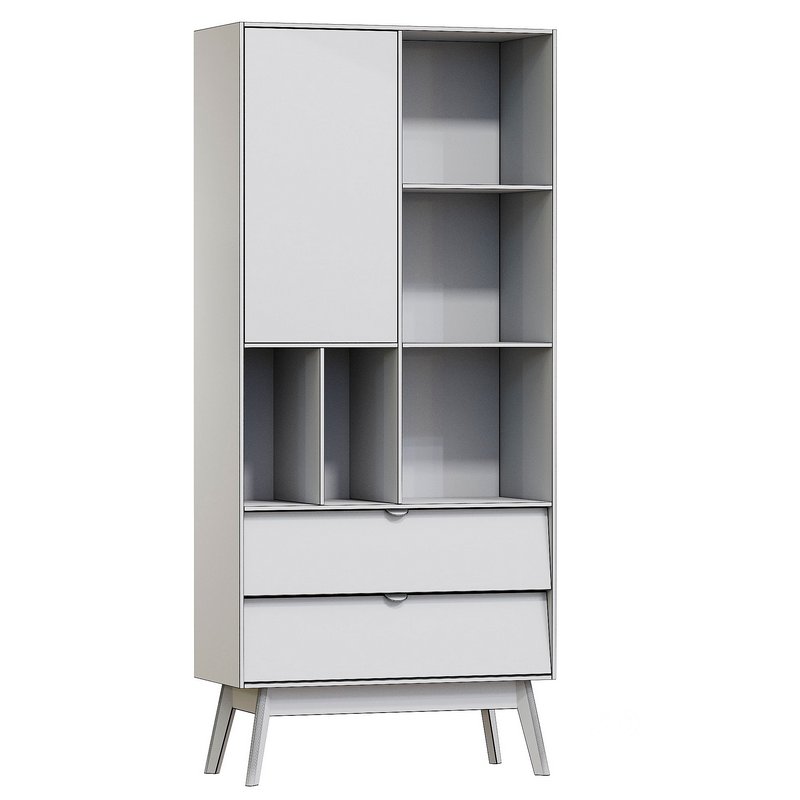 Bookcase Leslie Plywood White Image 2