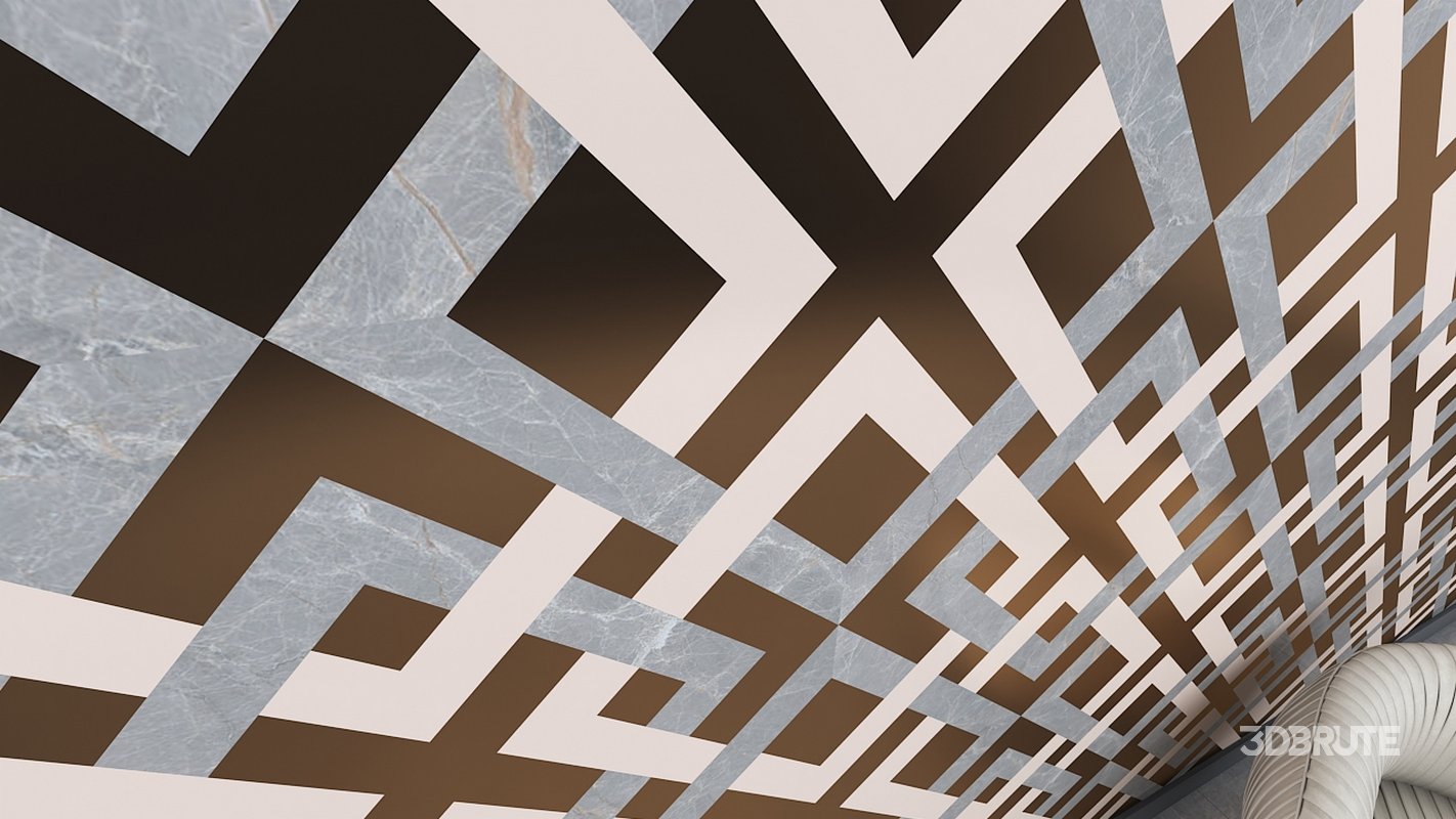 3d wall panel Low-poly 3D model Image 2