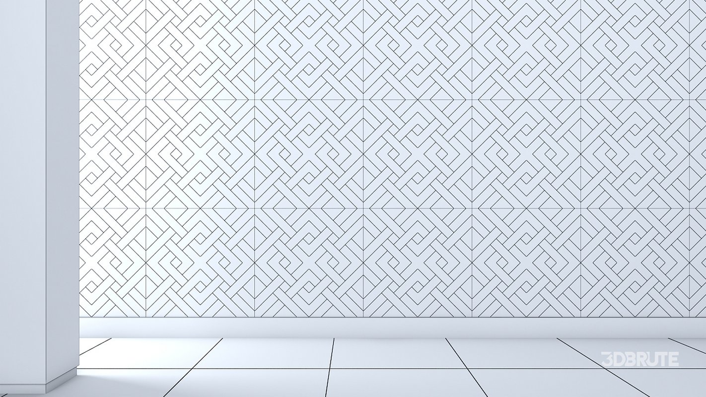 3d wall panel Low-poly 3D model Image 6