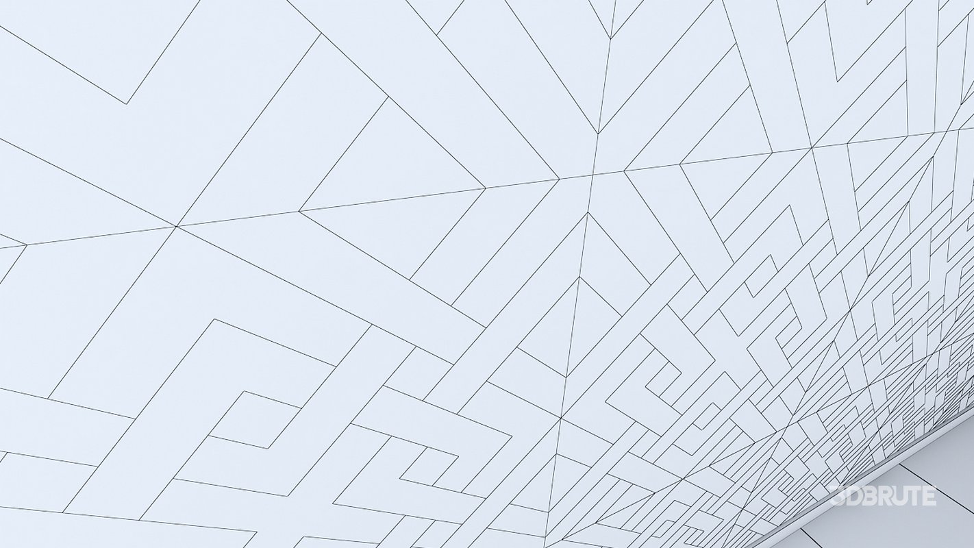 3d wall panel Low-poly 3D model Image 4