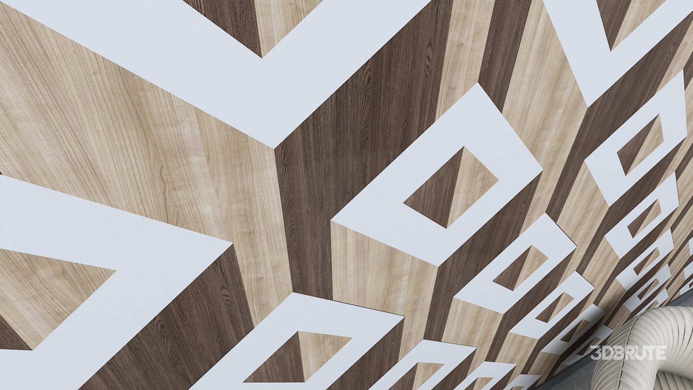 3d wall panel Low-poly 3D model Image 5