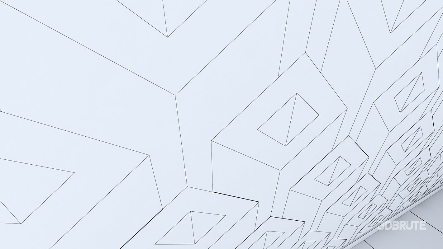 3d wall panel Low-poly 3D model Image 6