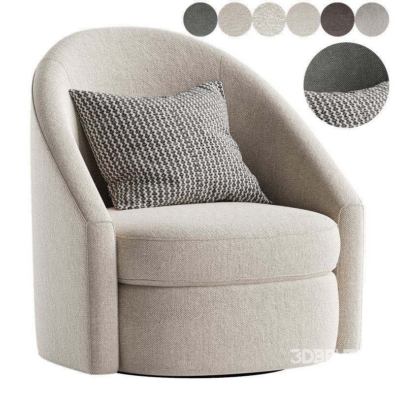 Hotraffy Simple Modern Swivel Glider Accent Chair Image 2