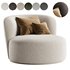 Fickle Cream Boucle Swivel Chair - Thumbnail 1