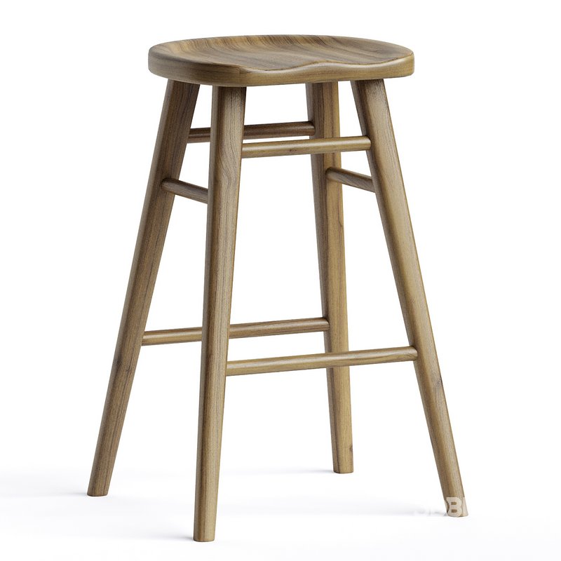Scandinavian Style Timber Barstool Image 3