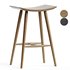 Yoko Curved Ash Wood Barstool - Thumbnail 1