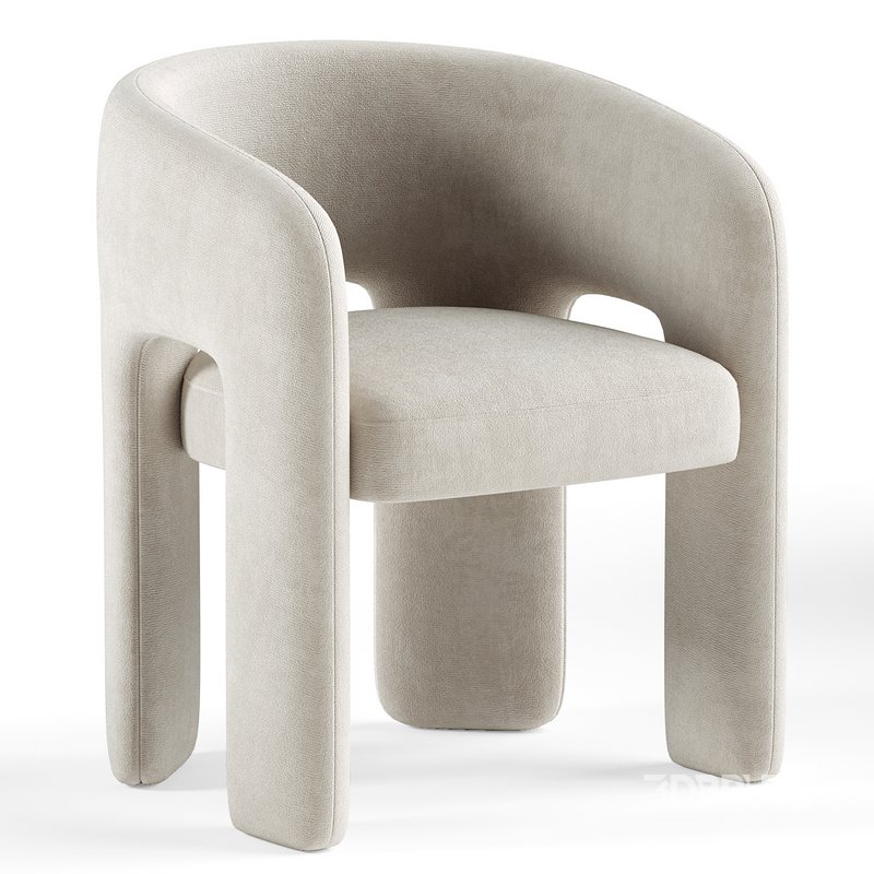 Byron Dining Chair & Round walnut dining table Qone Image 3