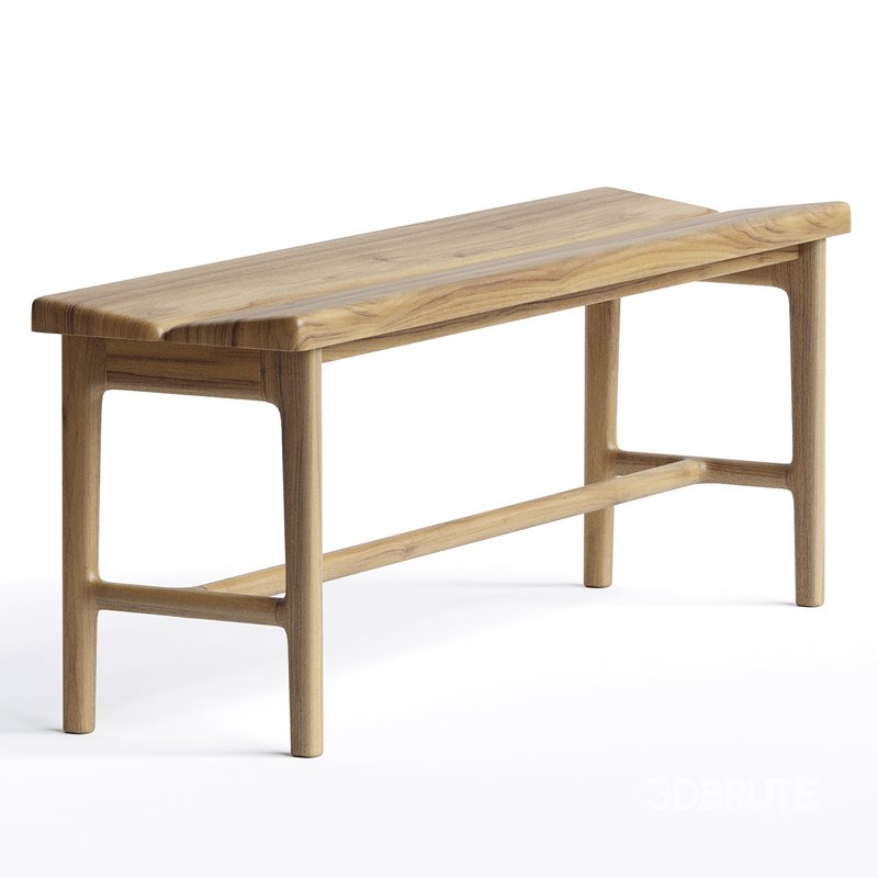Handmade oak dining table bench Image 2