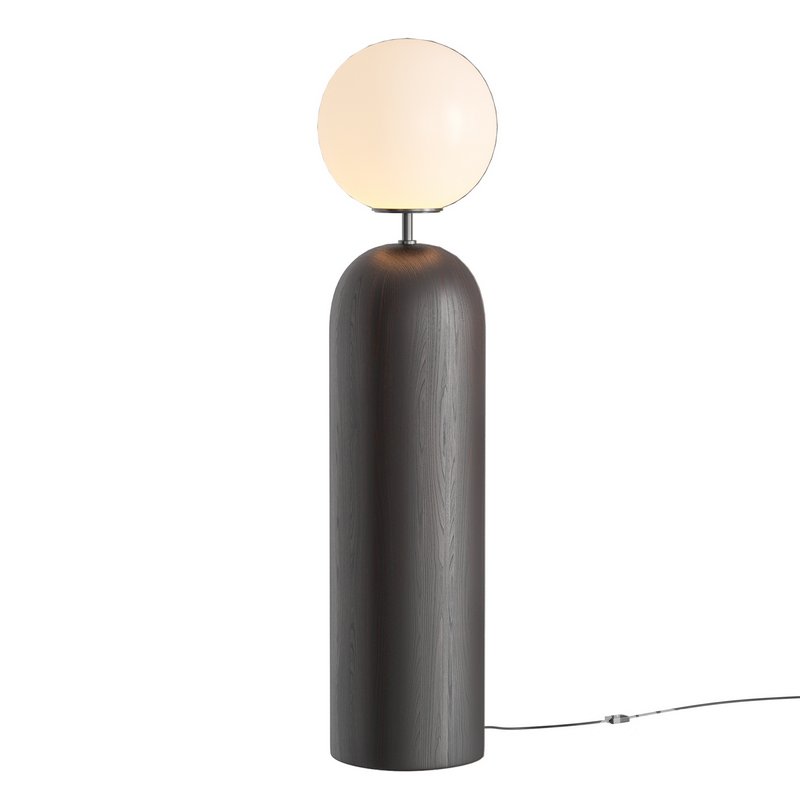 Ori Globe Floor Lamp With Black Wood Base Image 2