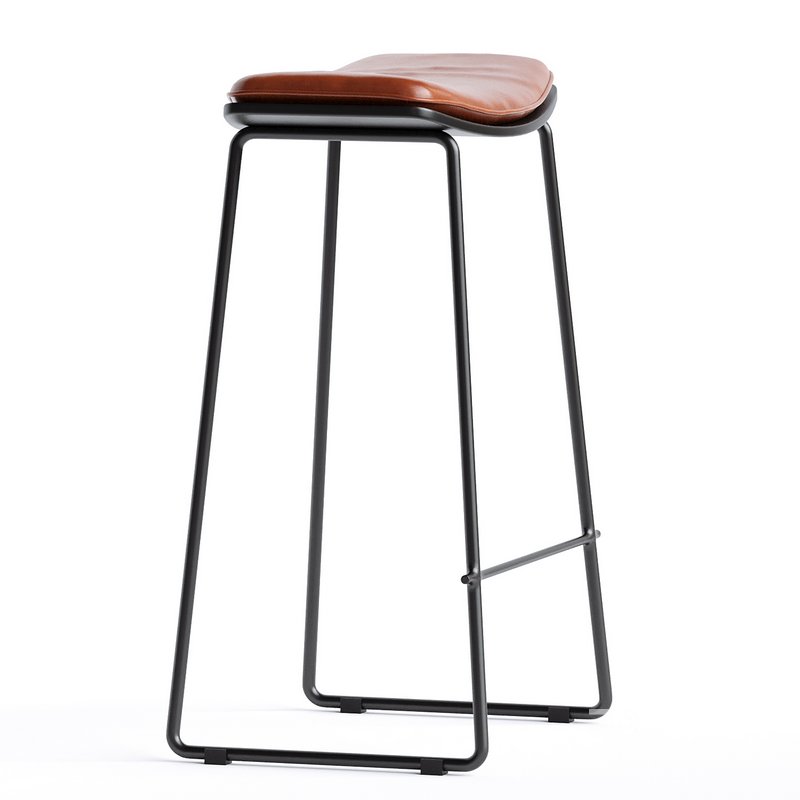 Oliver leather barstool Image 1