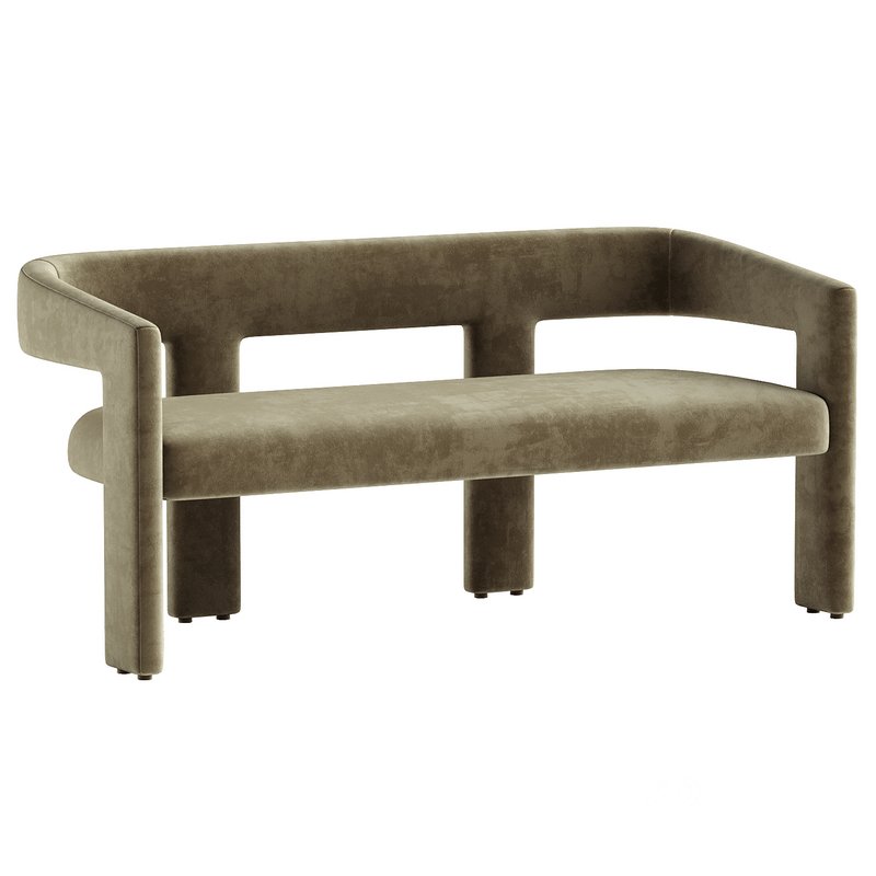 Valencia Velvet Effie Dining Bench Image 1