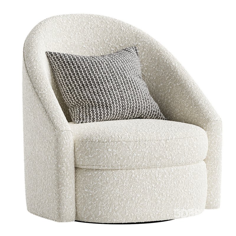 Hotraffy Simple Modern Swivel Glider Accent Chair Image 3